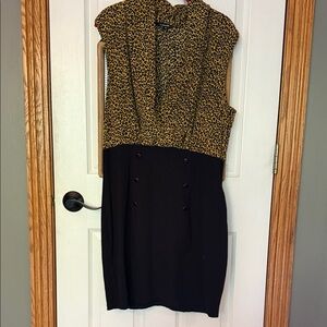 My Michelle Leopard and Black Mini Dress